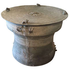 Bronze Rain Drum Side Table