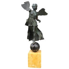 Grand Tour Bronze Sculpture of Winged Victory