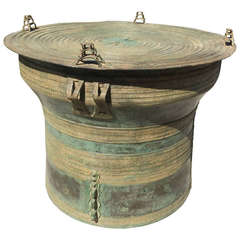 Bronze Rain Drum Side Table