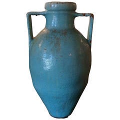 Turquoise Glaze Olive Jar