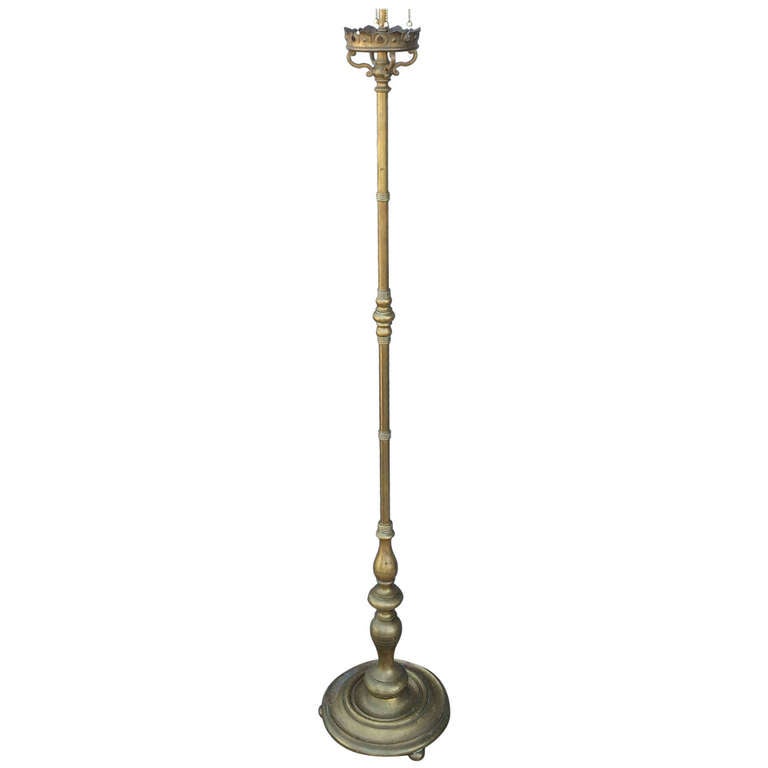 Lampadaire italien de style baroque en bronze en vente