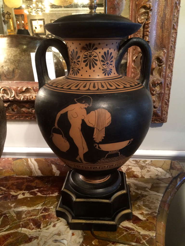 Greek Vase Lamp For Sale at 1stdibs