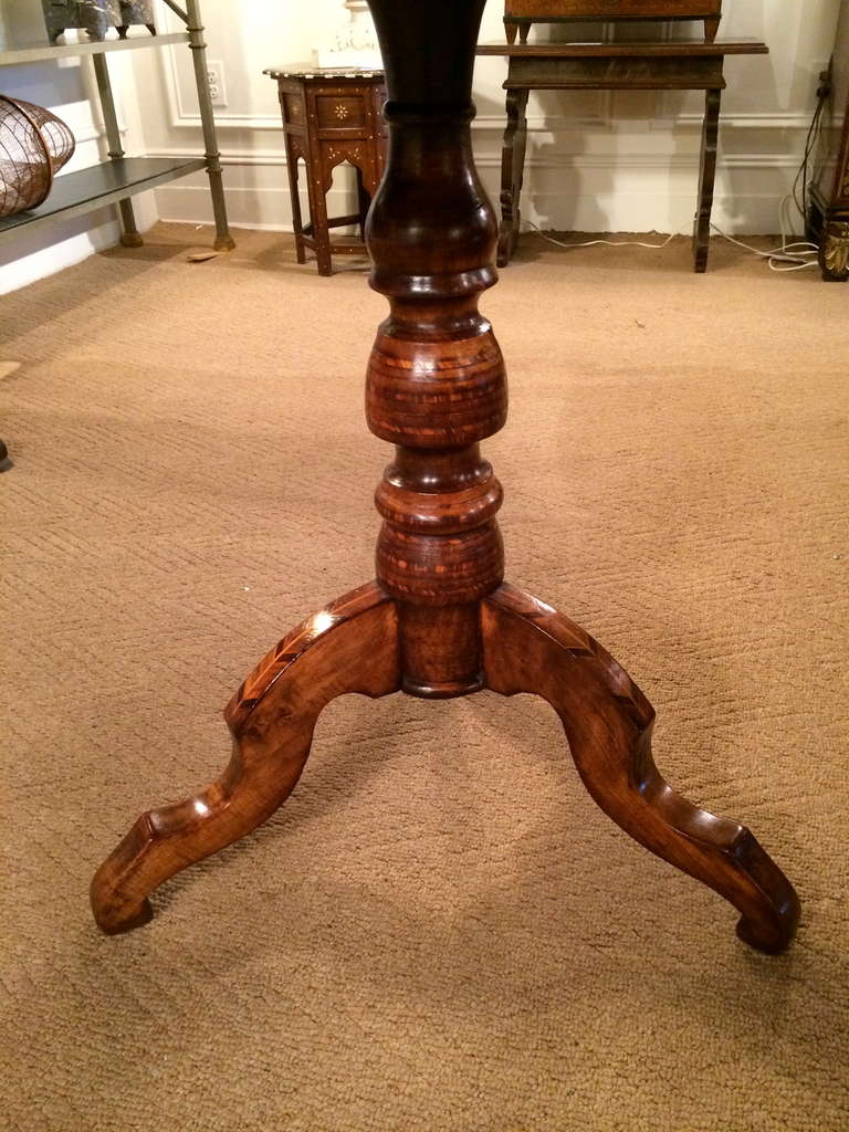 Italian Marquetry Tilt Top Table 1