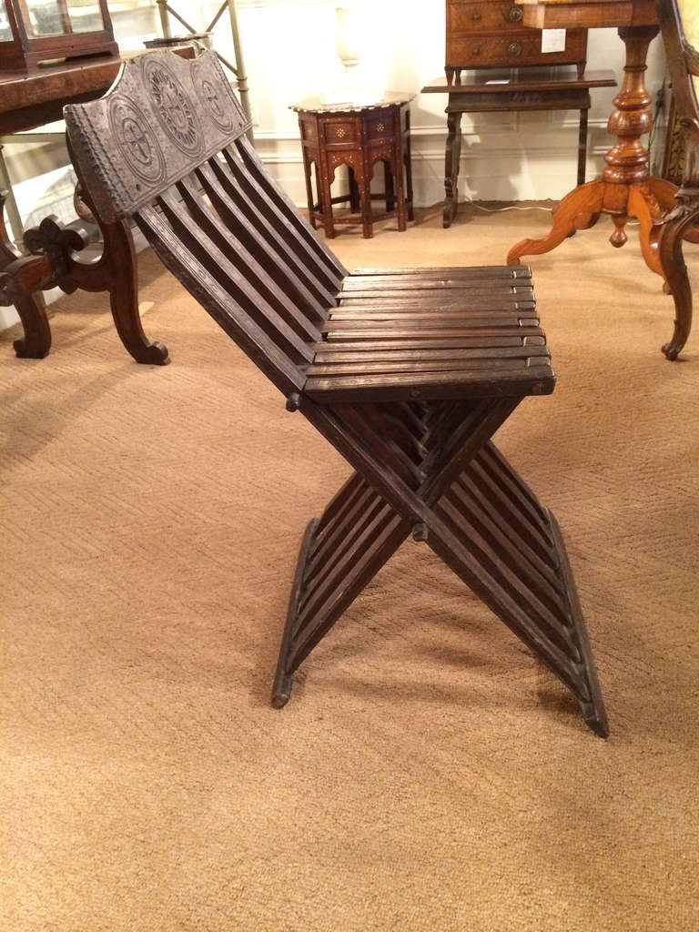 Italian Renaissance Folding Savonarola Chair 3