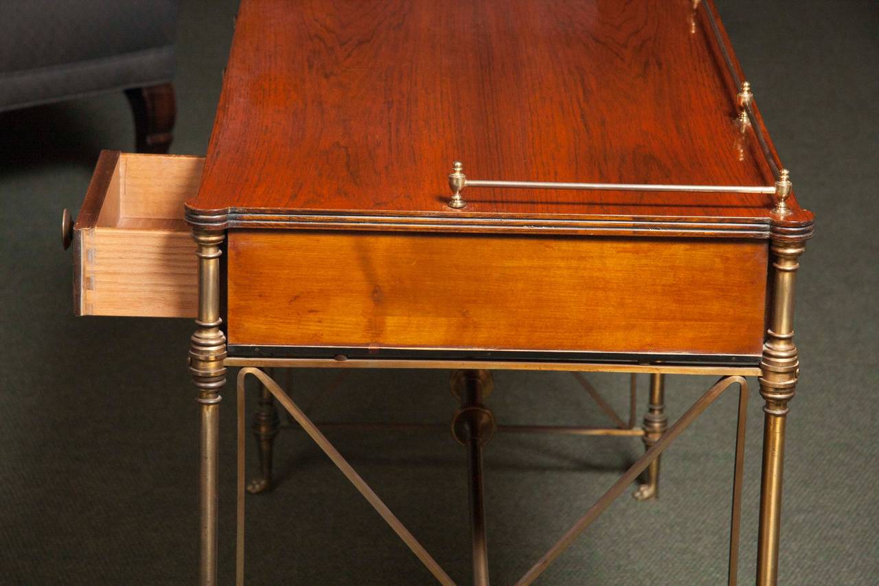 Regency Style Rosewood Campaign Desk 2