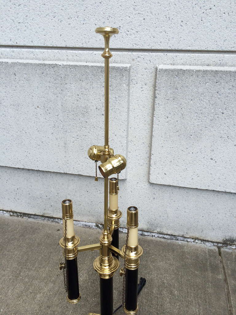 Pair of Brass Library Lamps 1