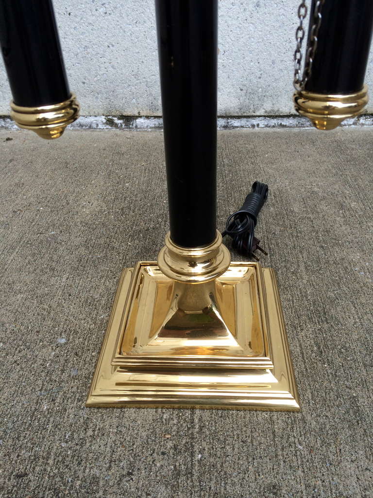 Pair of Brass Library Lamps 2