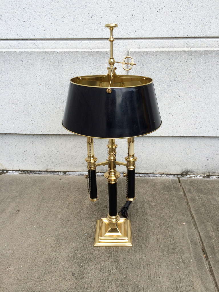 Regency Pair of Brass Library Lamps