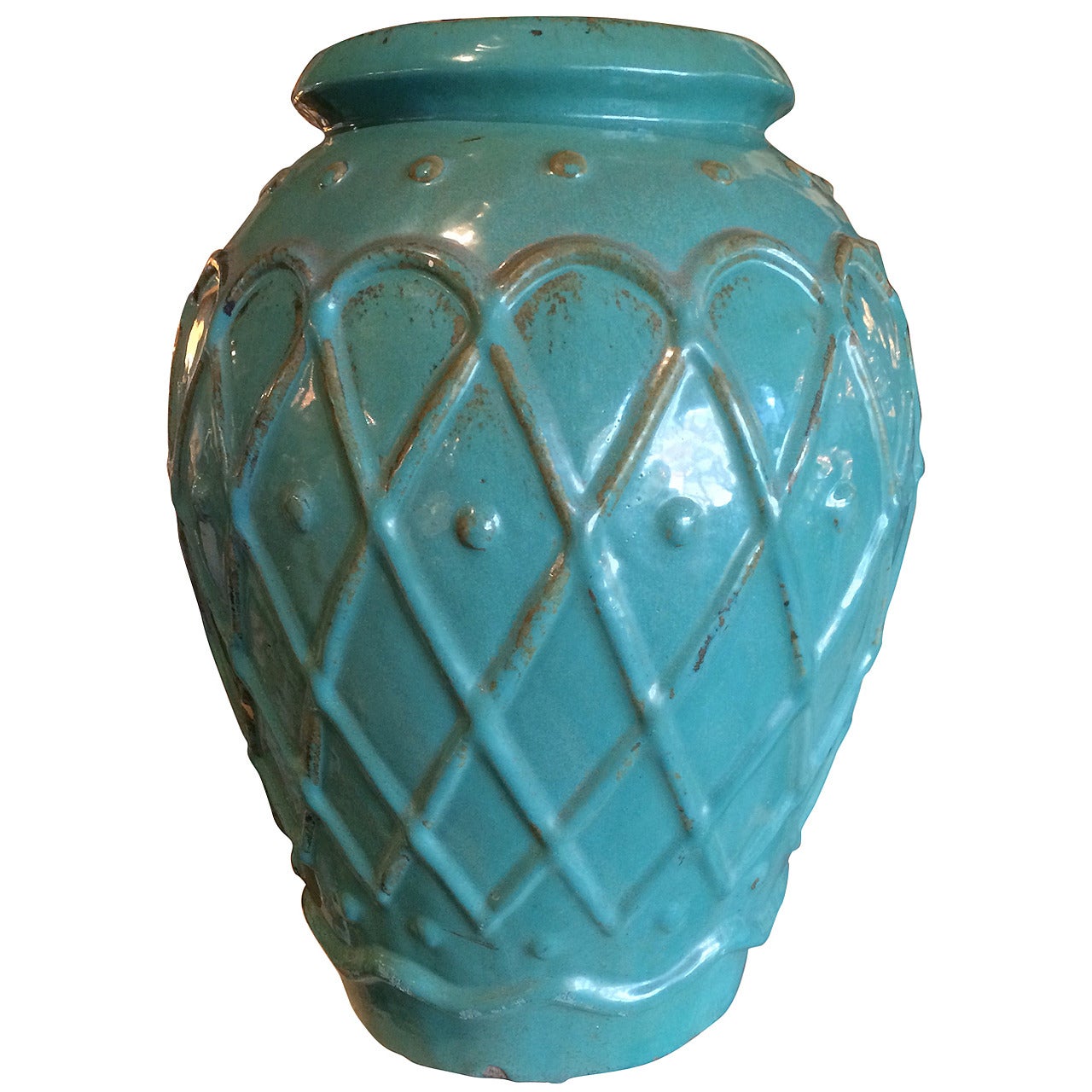 Turquoise Glazed Pottery Jar by Galloway Terracotta Co., Philadelphia