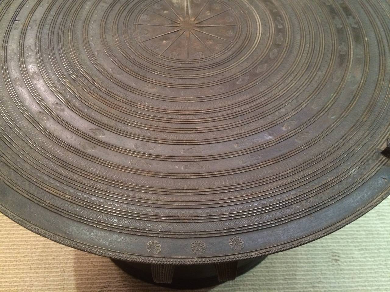 Bronze Rain Drum Side Table 2