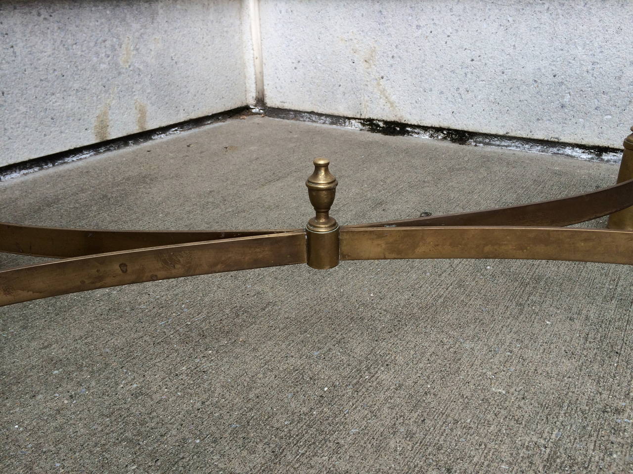 Neoclassical Brass and Glass Coffee Table 4