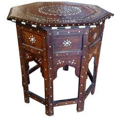 Anglo Indian Rosewood and Ivory Side Table