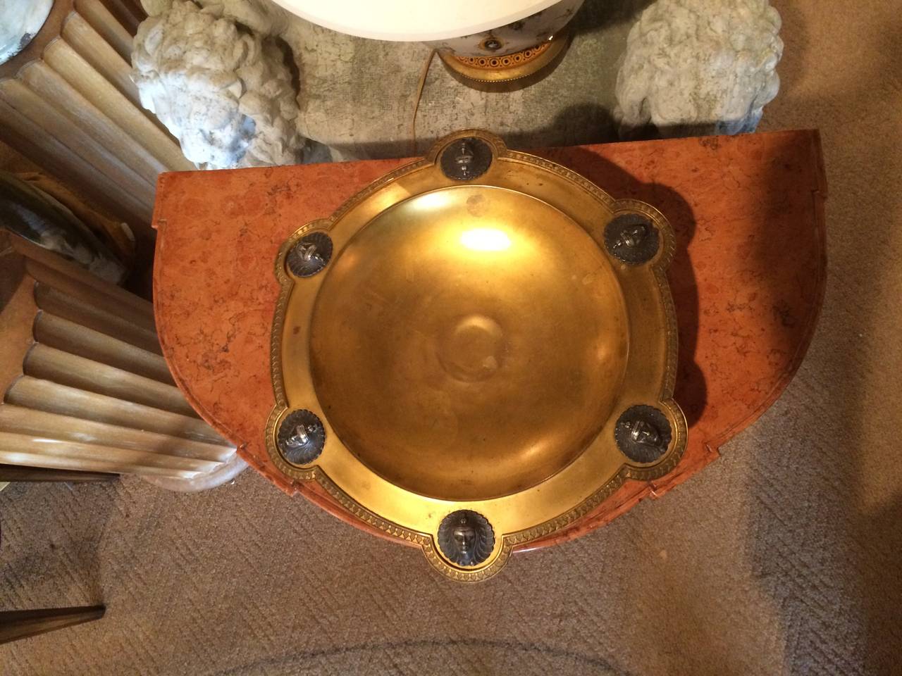 Gilt Bronze and Silver Tazza In Excellent Condition In Stamford, CT