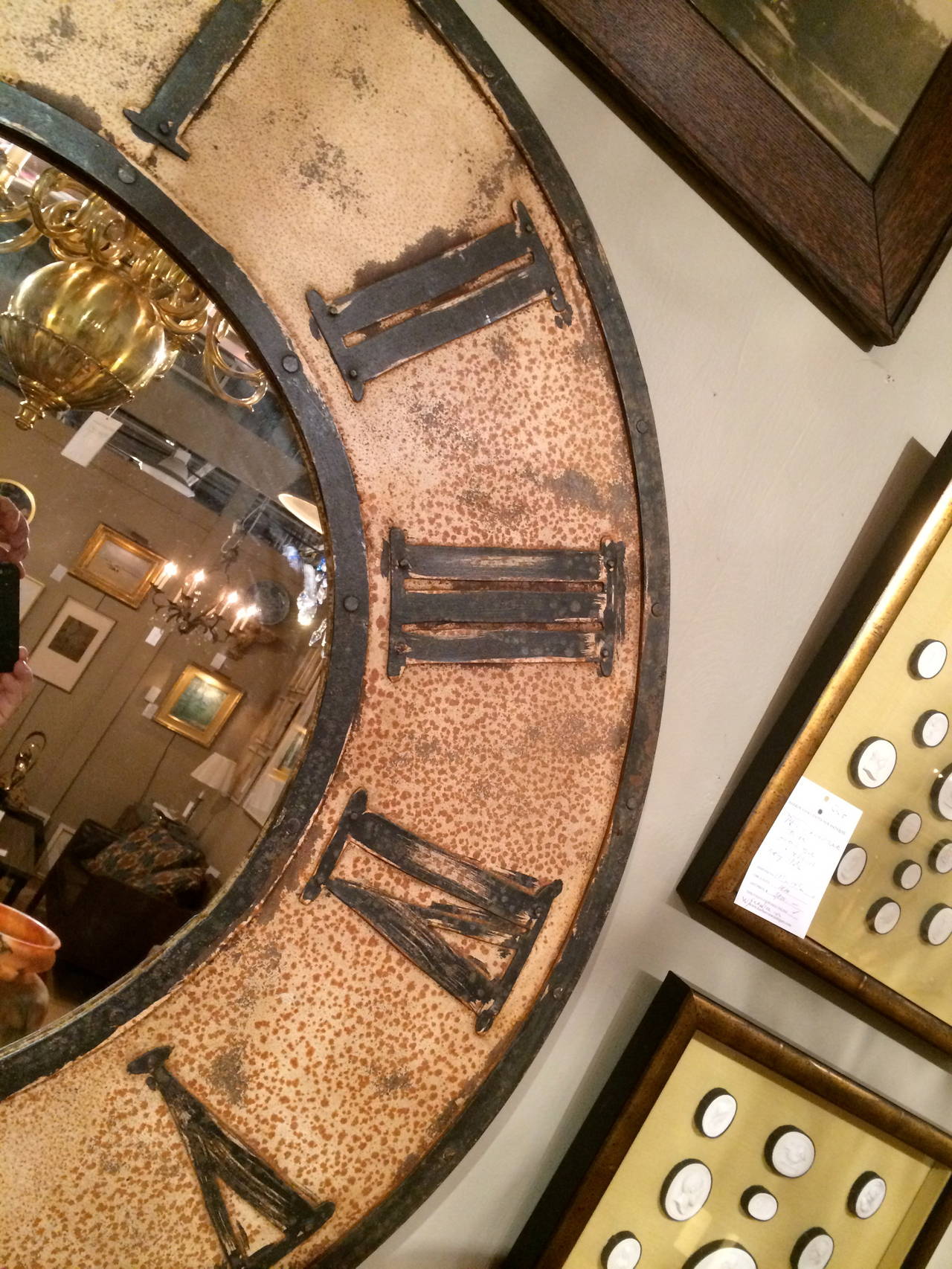 Neoclassical Clock Face Large-Scale Mirror