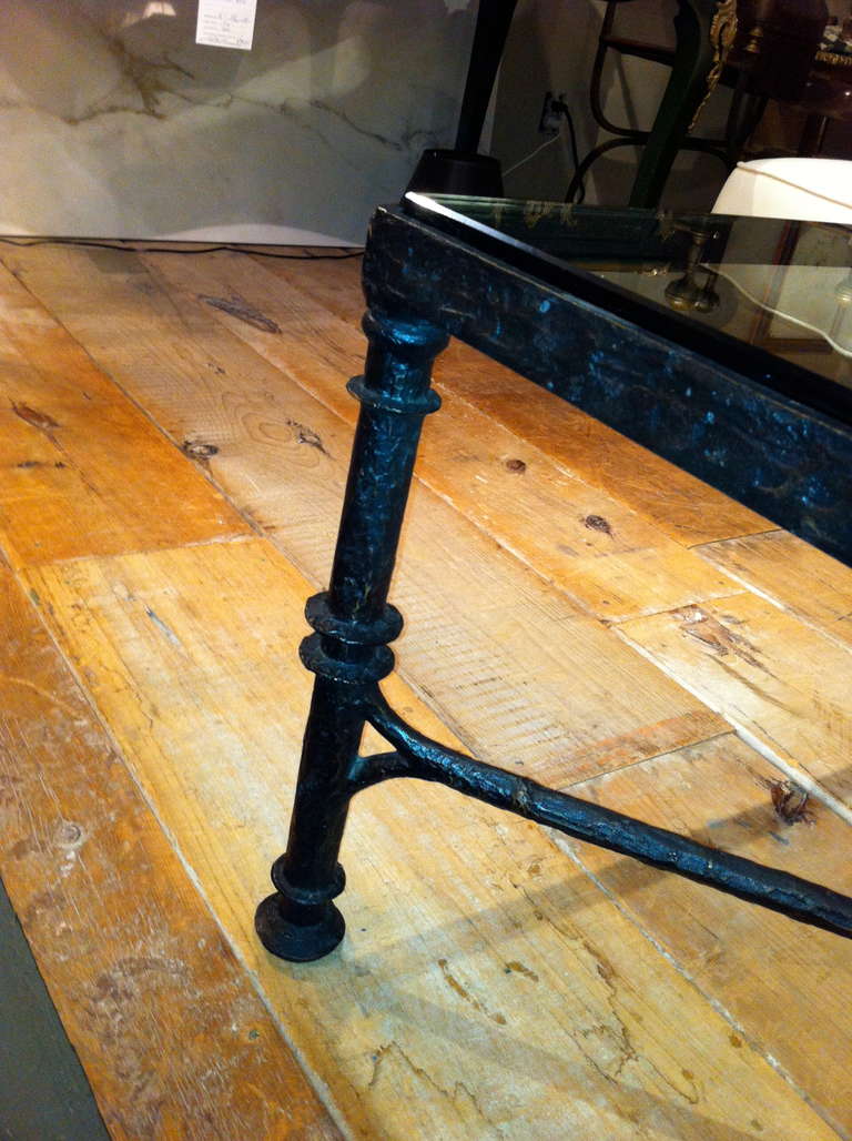 American Giacometti Style Bronze Coffee Table