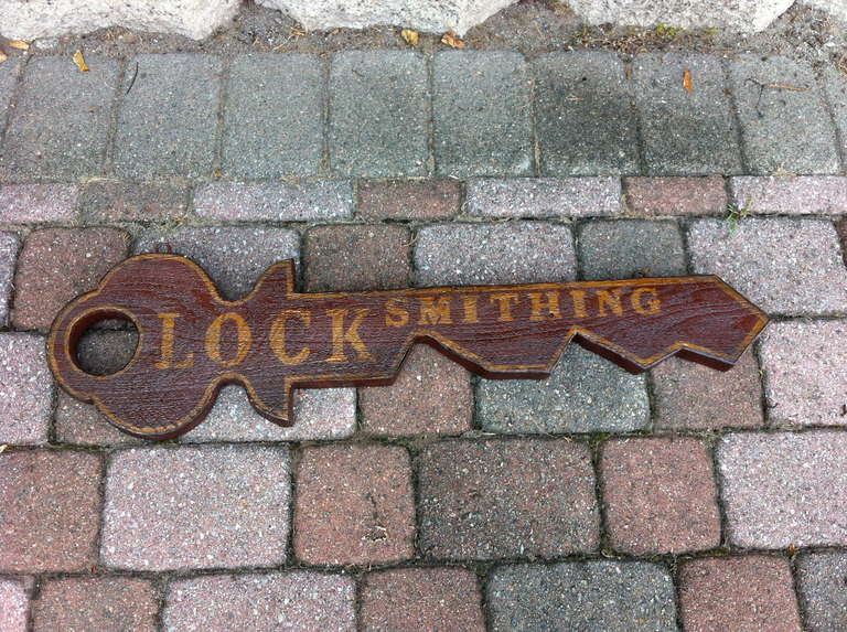 Folk Art Locksmith's Trade Sign