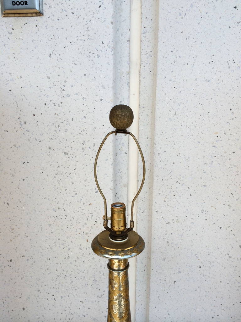 Anglo-Indian Pair of Anglo Indian Large-Scale Table Lamps