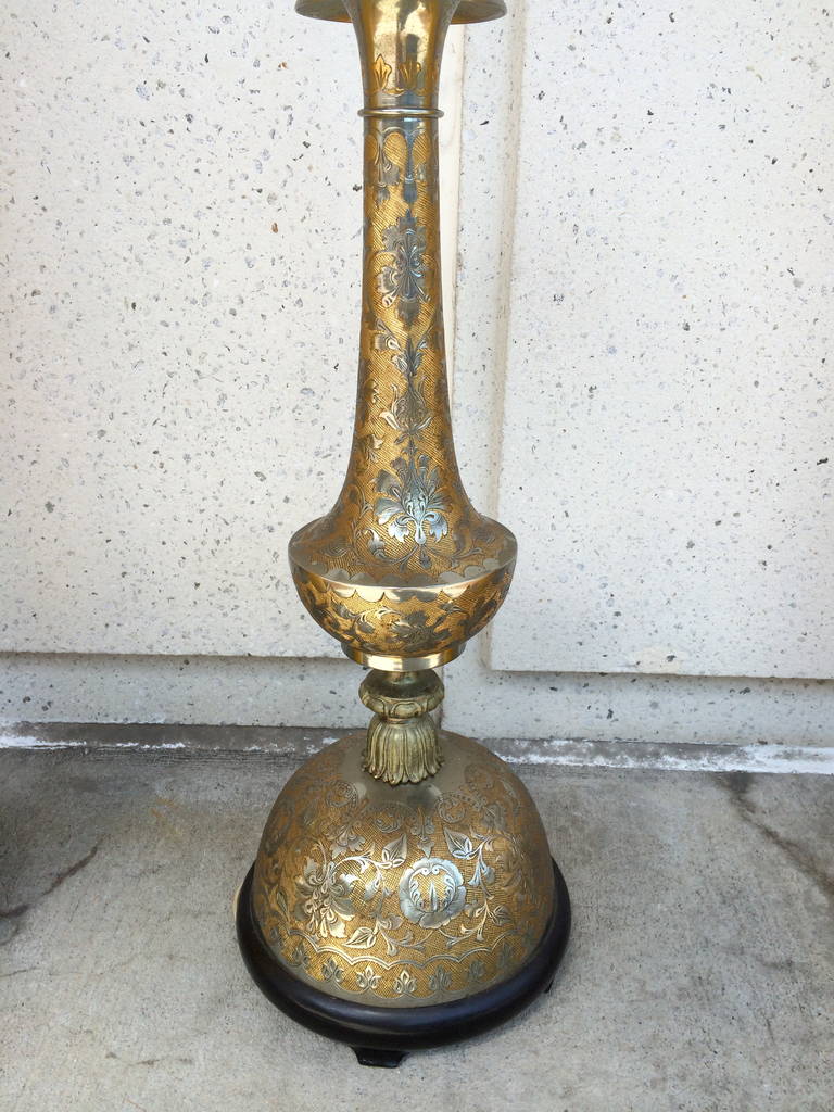 Pair of Anglo Indian Large-Scale Table Lamps In Good Condition In Stamford, CT