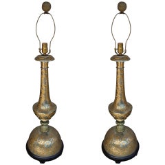 Pair of Anglo Indian Large-Scale Table Lamps