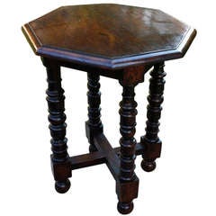 Octagonal Walnut Side Table