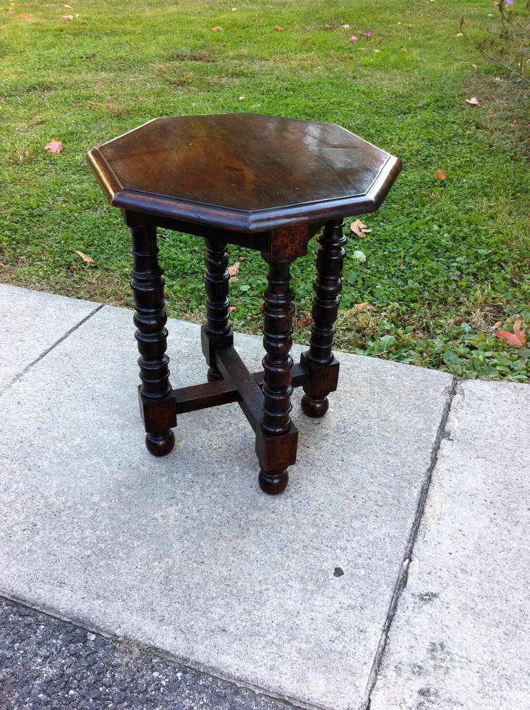 Octagonal Walnut Side Table