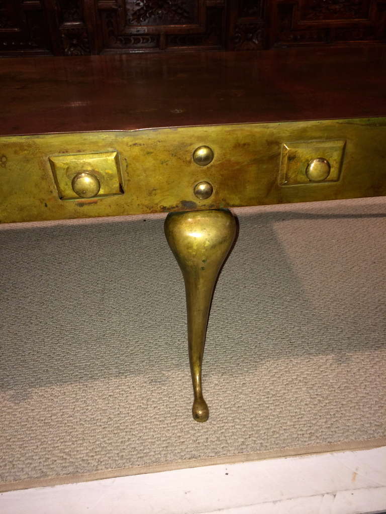 Brass Coffee Table In Excellent Condition In Stamford, CT