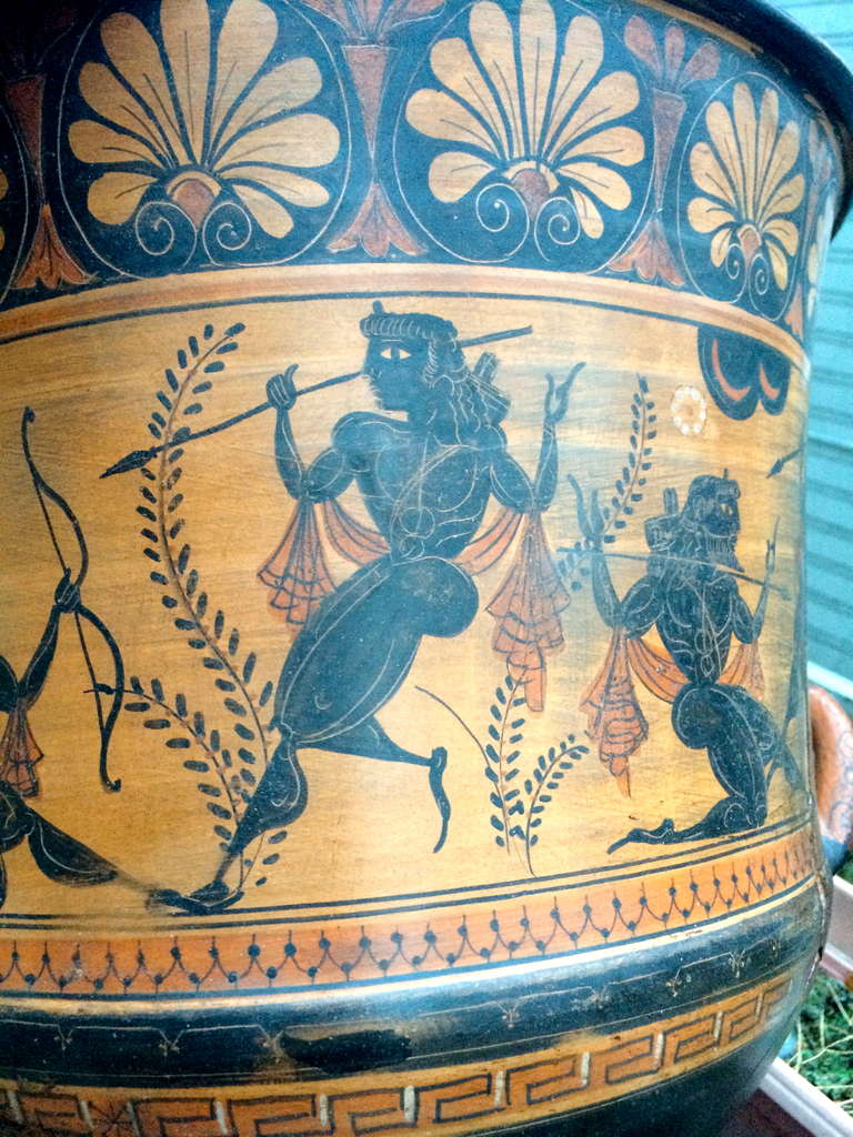 Grand Tour Greek Vase, Large Scale In Good Condition In Stamford, CT