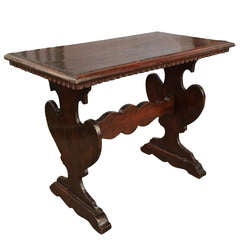 Italian Baroque Walnut Side Table