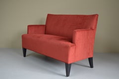 1940s French Settee with New Upholstery