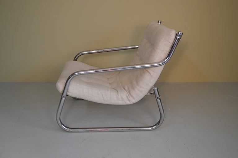 chrome lounge chair