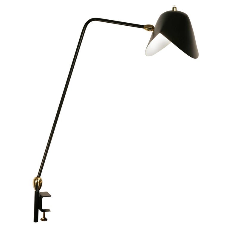 Agrafee Desk Lamp, Double Swivel, by Serge Mouille  For Sale