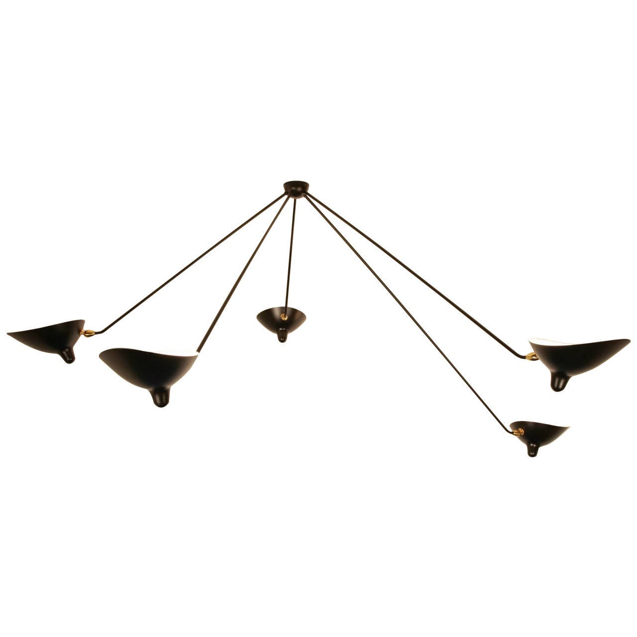 Serge Mouille Spider Ceiling Lamp With Five Arms At 1stdibs Spider Ceiling Lamp With Five Arms By Serge Mouille