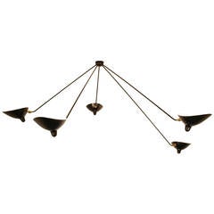 Spider Ceiling Lamp with Five Arms by Serge Mouille 12