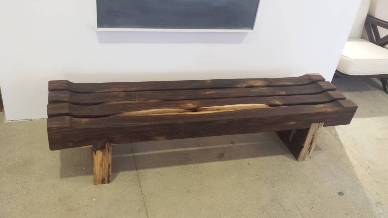 Brazilian Rosewood Slat Bench