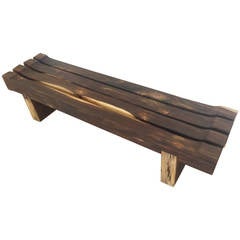 Brazilian Rosewood Slat Bench