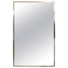 Brushed Metal Frame Mirror