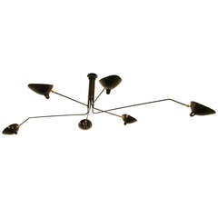 Ceiling Lamp with Six Rotating Arms by Serge Mouille