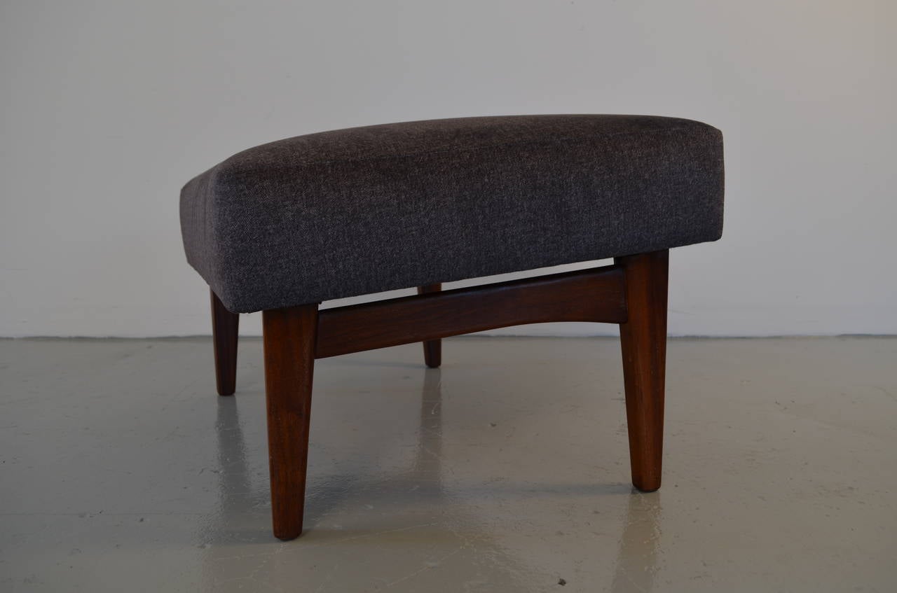 Mid-20th Century Danish Lounge Chair with Ottoman