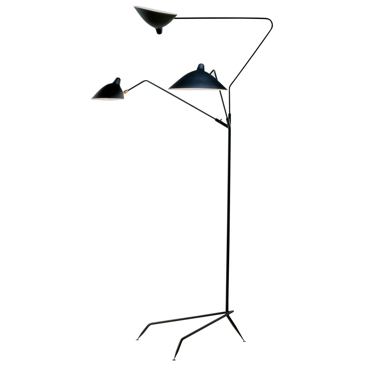 Standing Lamp Three Arms by Serge Mouille