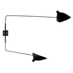 Wall Sconce with 2 Straight Rotating Arms by Serge Mouille