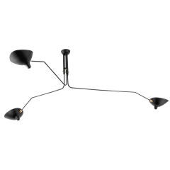 Ceiling Lamp with 3 Rotating Arms by Serge Mouille