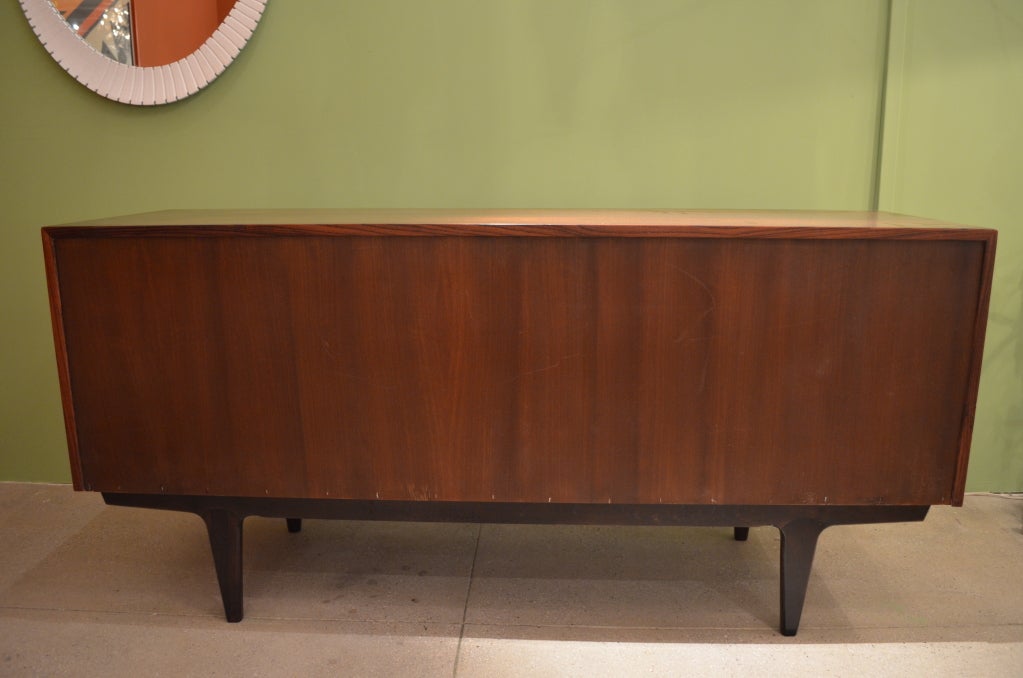 Danish Sideboard with Tambour doors In Good Condition In Stratford, CT