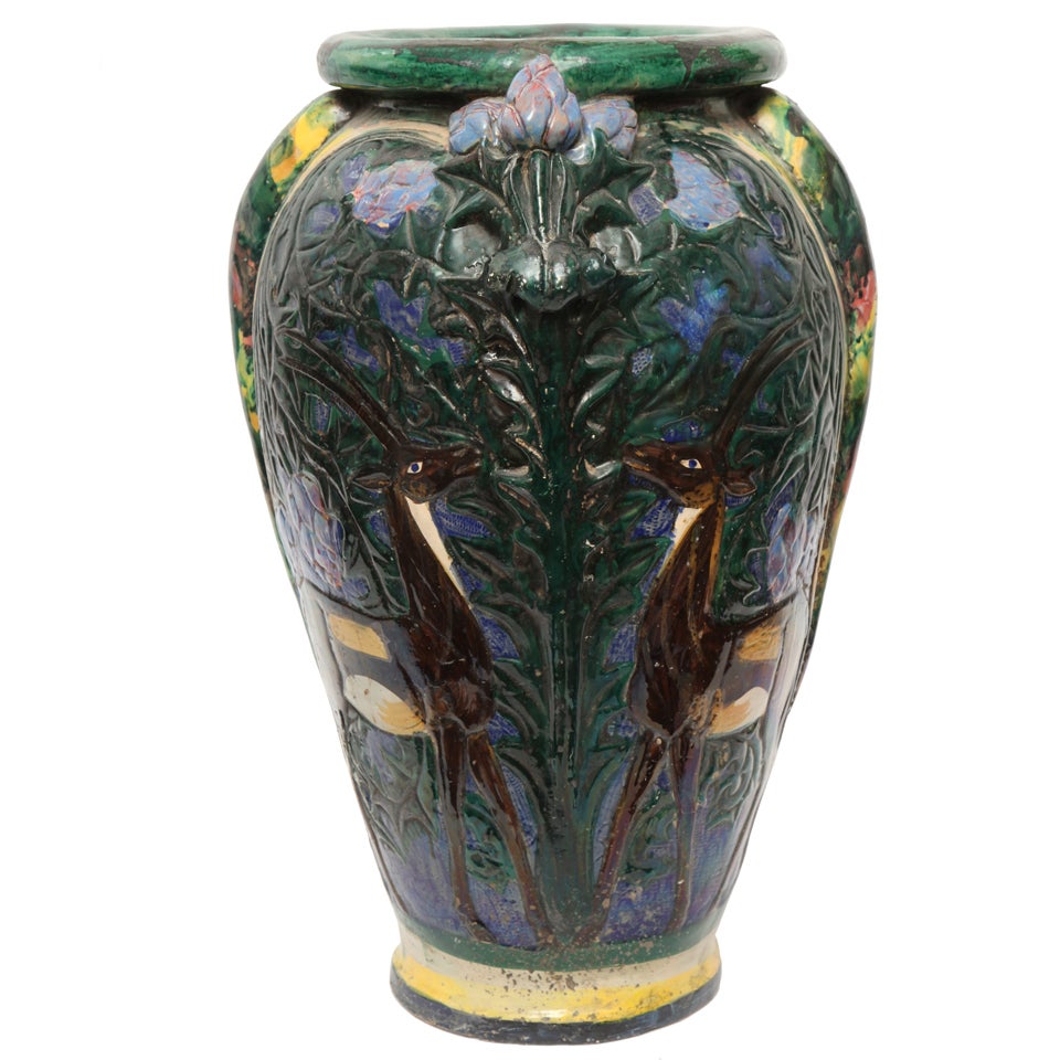 Monumental French 1920s Ceramic Vase