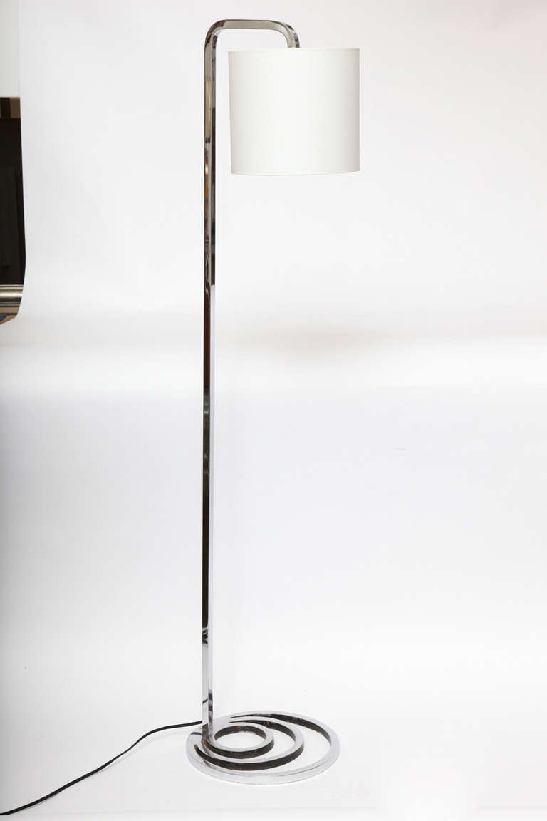 A 1930s American modernist floor lamp, attributed to Walter Dorwin Teague.