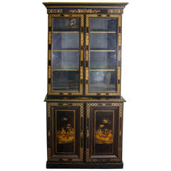 Rare Chinese Export Bookcase Cabinet