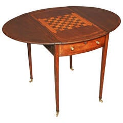 Antique George III Pembroke Game Table