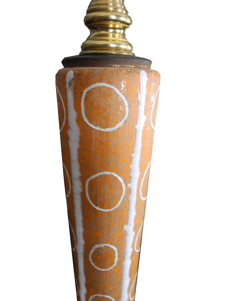 Mid-Century Modern Italian Tall Ceramic Lamp, 1950s