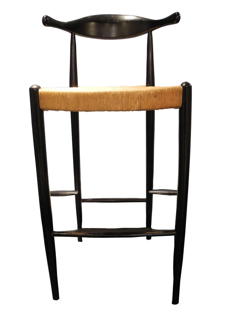 American Three Mid-Century Vintage Bar Stools