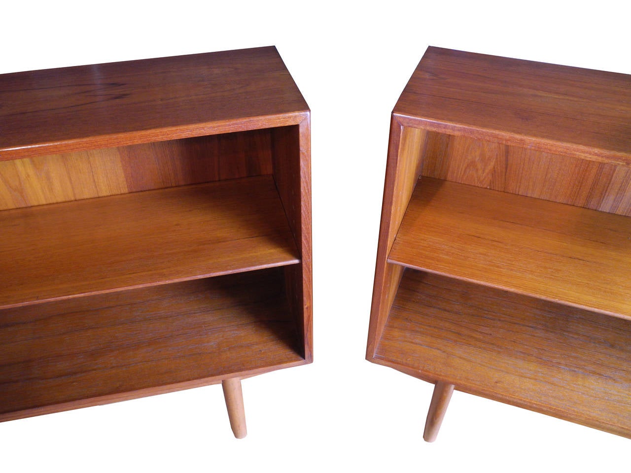 Scandinavian Modern Mid-Century Danish Modern Bookcases, Nightstands in Teak by Borge Mogensen
