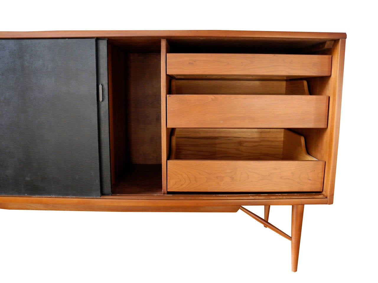 Solid Cherry Cabinet Sideboard or Credenza by Kipp Stewart for Winchendon In Good Condition In Hudson, NY
